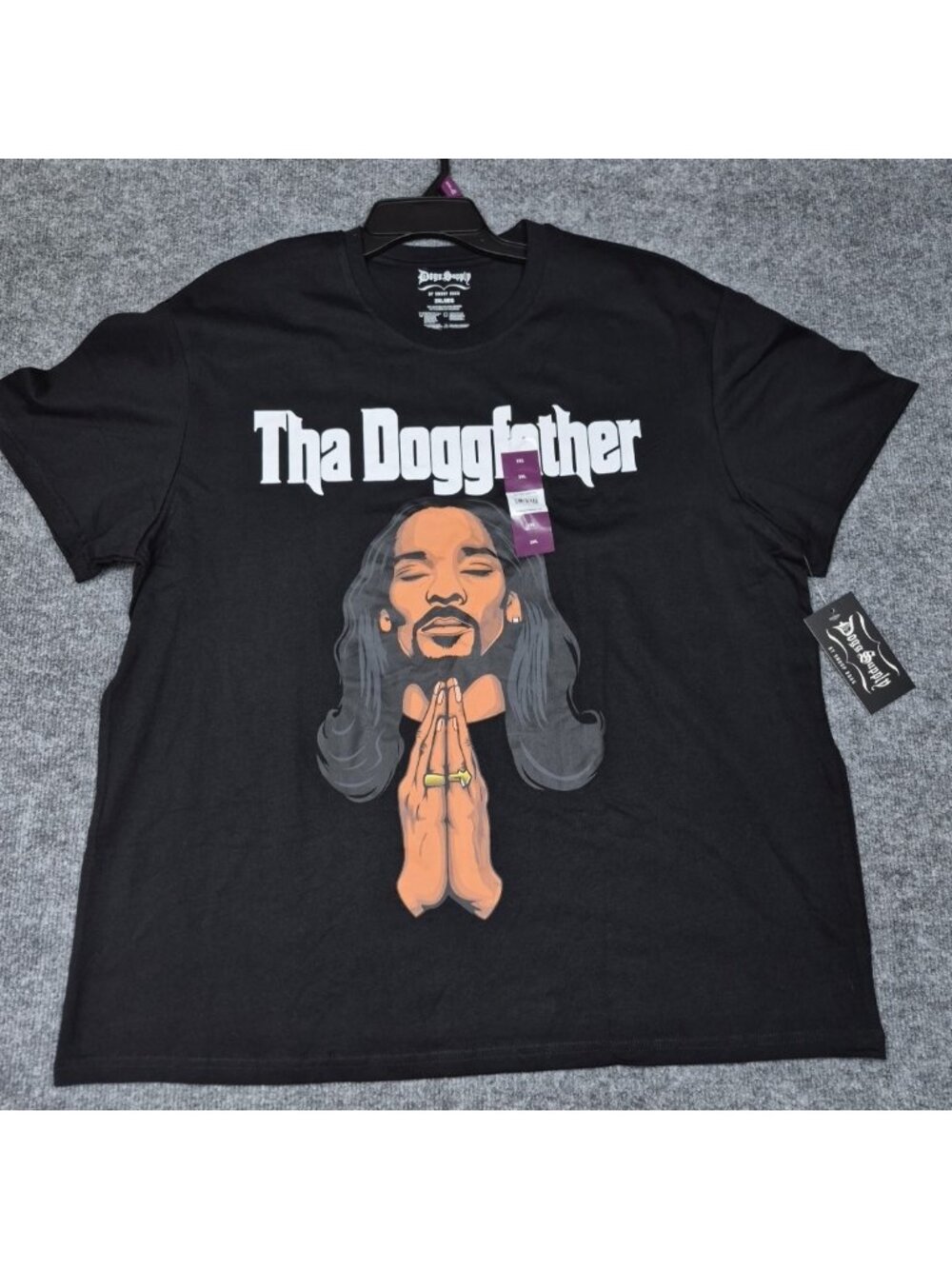 Snoop Dogg Tha Doggfather Shirt Mens 2XL Black Dogg Supply Graphic Rap Hip Hop